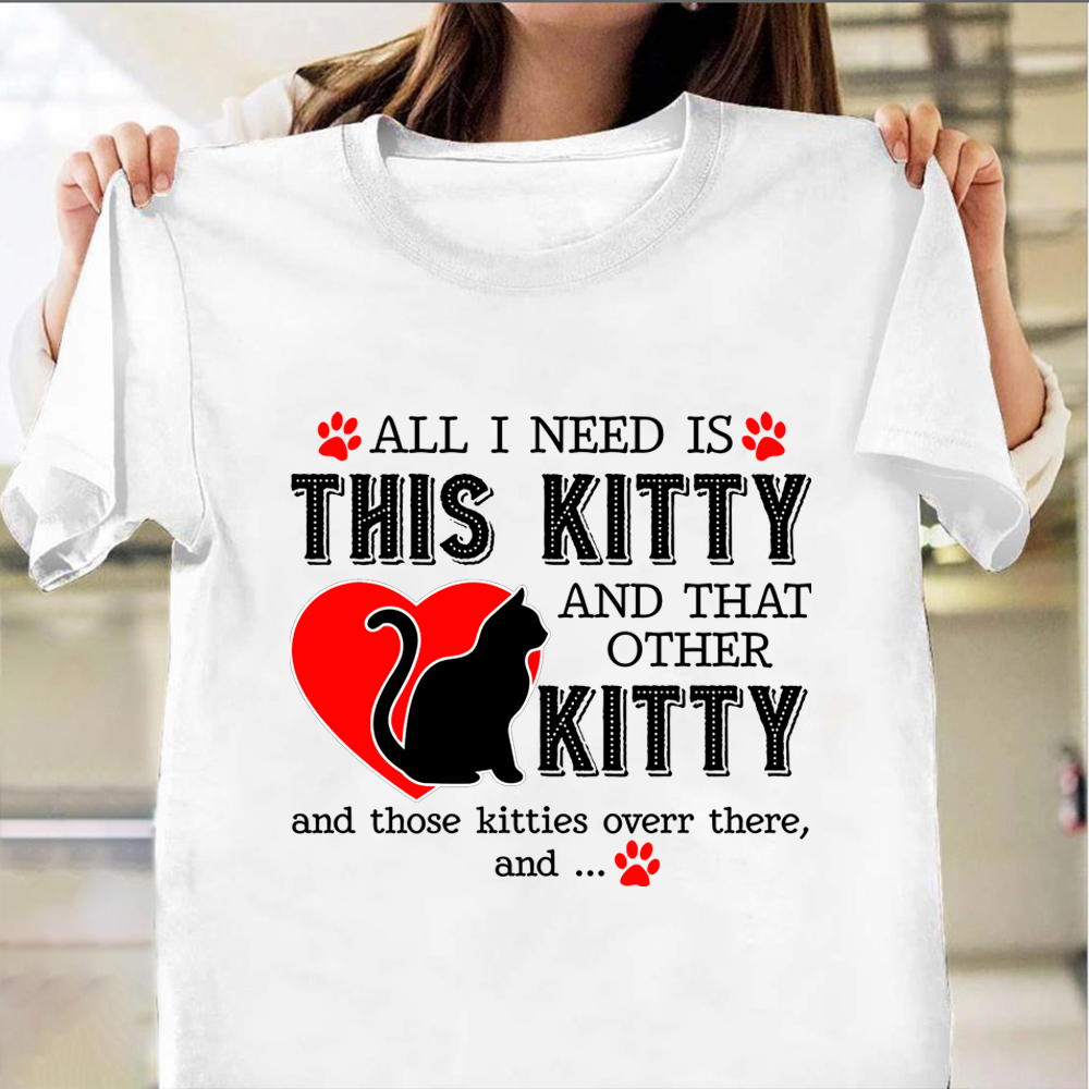 All I Need Is This Kitty And That Other Kitty Shirt Cat Lovers Sayings T-Shirt Gift