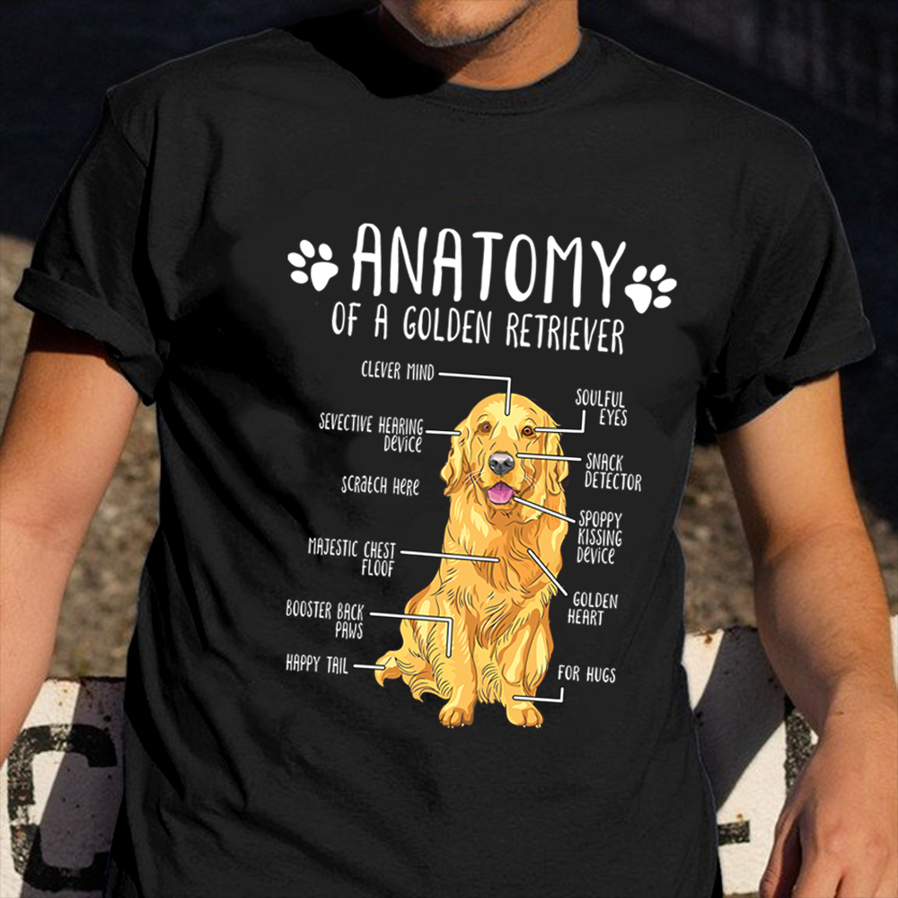 Anatomy Of A Golden Retriever Shirt Funny Design Dog Lover T-Shirt For Men Women Anatomy Of A Golden Retriever Shirt Funny Design Dog Lover T-Shirt For Men Women