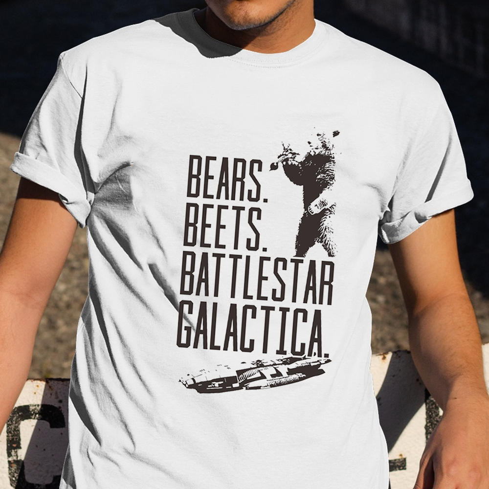 Bears Beets Battlestar Galactica Shirt Graphic Print T-Shirt Cool Gifts For Men Friends