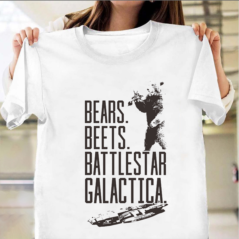 Bears Beets Battlestar Galactica Shirt Graphic Print T-Shirt Cool Gifts For Men Friends