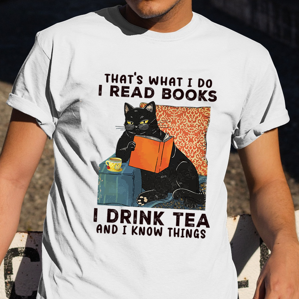 Cat That's What I Do I read book T-Shirt Funny Cat Themed Book Lover Shirt Gifts Cat That's What I Do I read book T-Shirt Funny Cat Themed Book Lover Shirt Gifts