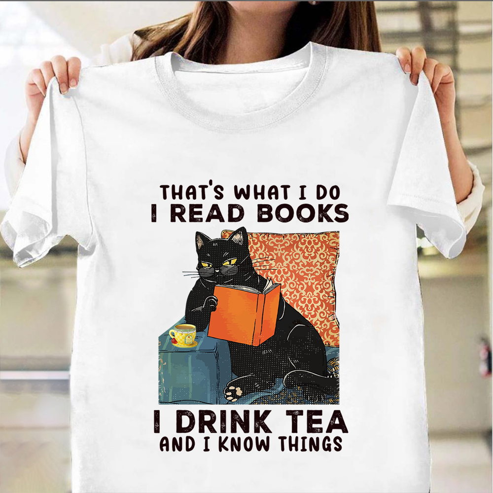 Cat That's What I Do I read book T-Shirt Funny Cat Themed Book Lover Shirt Gifts Cat That's What I Do I read book T-Shirt Funny Cat Themed Book Lover Shirt Gifts