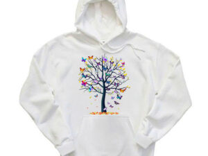 Butterfly Tree Hoodie Cute Butterfly Graphic Tee Best Gifts For Wife