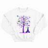 Butterfly Tree Meditation Sweatshirt Cute Butterfly Good Gifts For Girlfriend