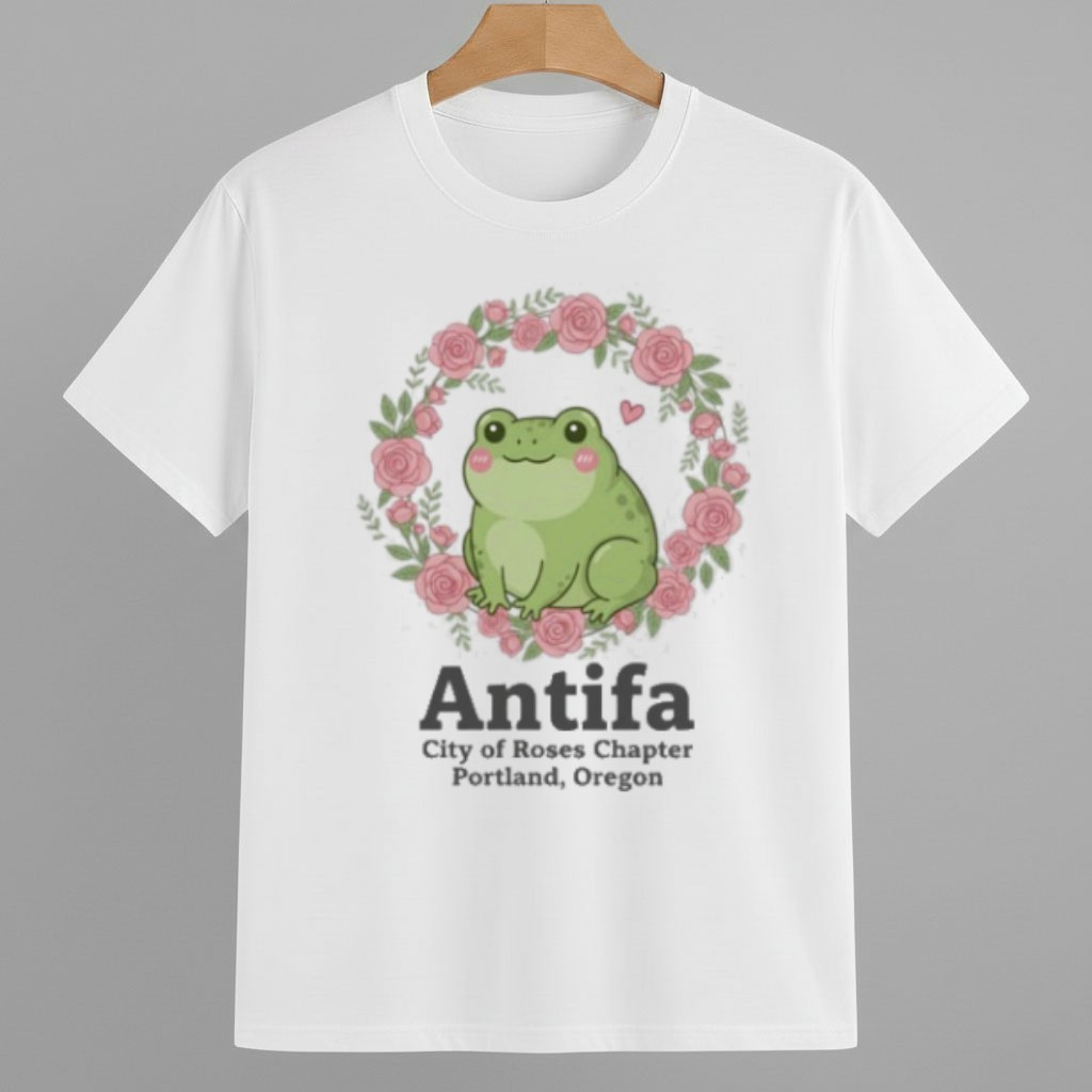 Antifa City Of Roses Chapter Portland, Oregon Portland Frog Protest Shirt Anti ICE Frog Merch