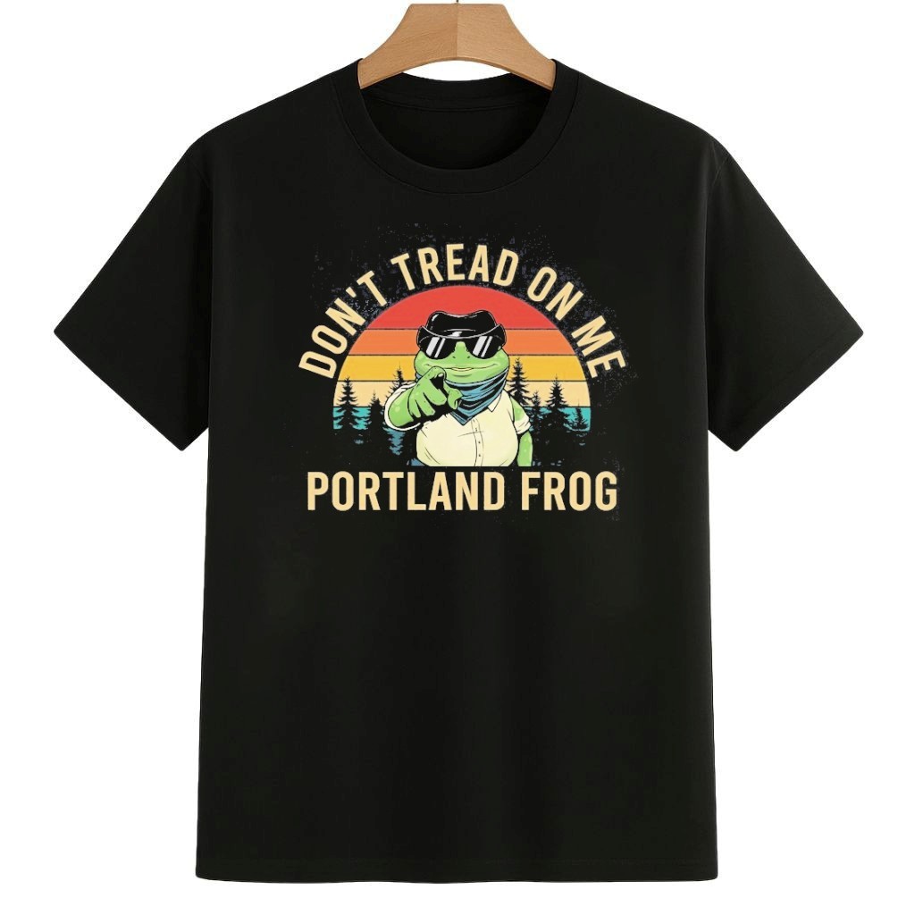 Don't Tread On Me Portland Frog Protest Anti ICE Shirt Pro Democracy Frog Merch