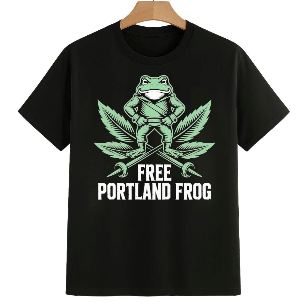 Free Portland Frog Shirt No Kings 8647 Movement Merch
