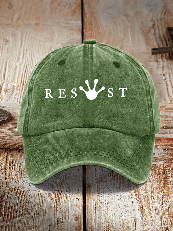 Frog Resist Hat Embroidered Portland Frog Against ICE Hat Gifts for Activists