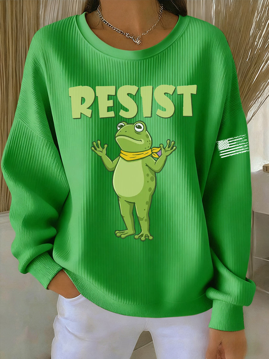 Frog Resist Sweatshirt 8647 No Kings Sweatshirt Portland Frog Merch Gifts For Her