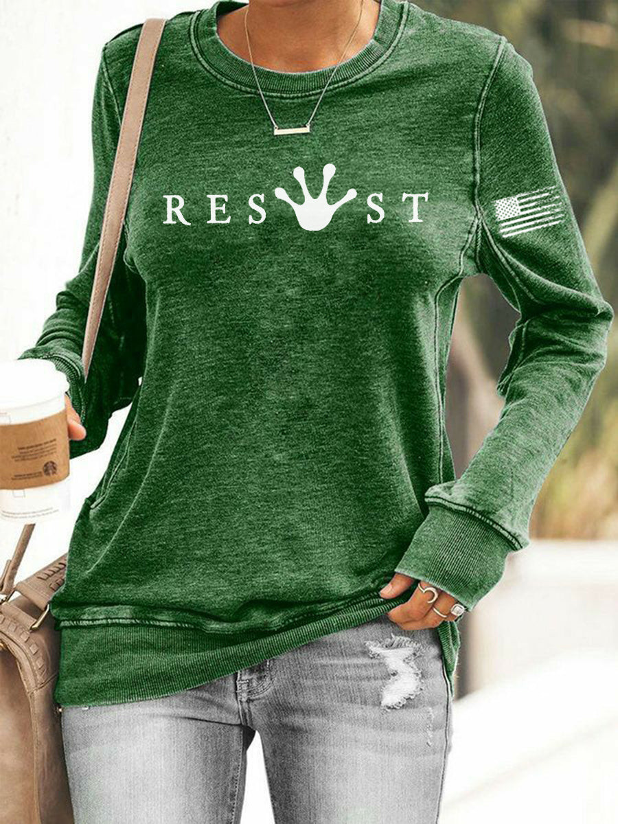 Frog Resist Sweatshirt No Kings 8647 Sweatshirt Portland Frog Merch Gifts For Girlfriend
