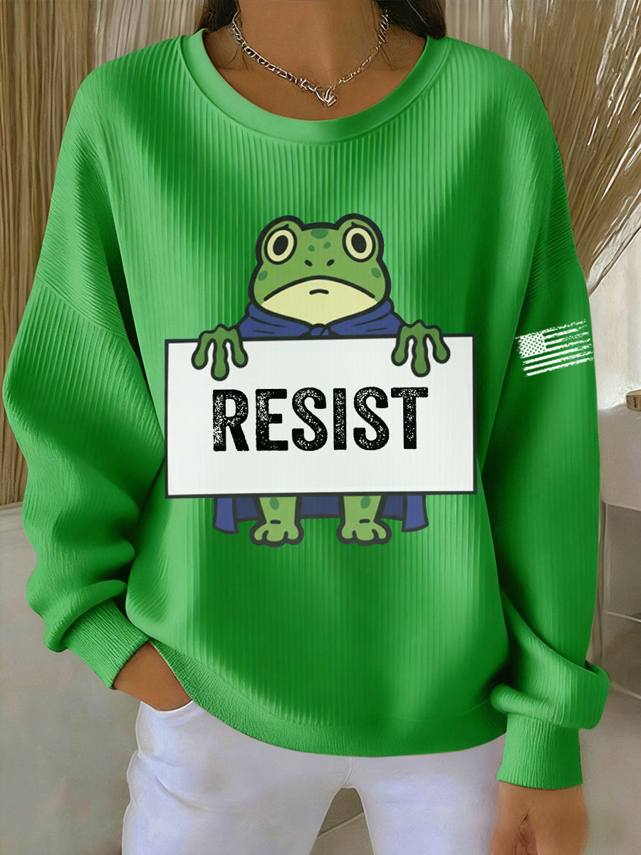 Frog Resist Sweatshirt No Kings Sweatshirt Portland Frog Merch Gifts For Mother