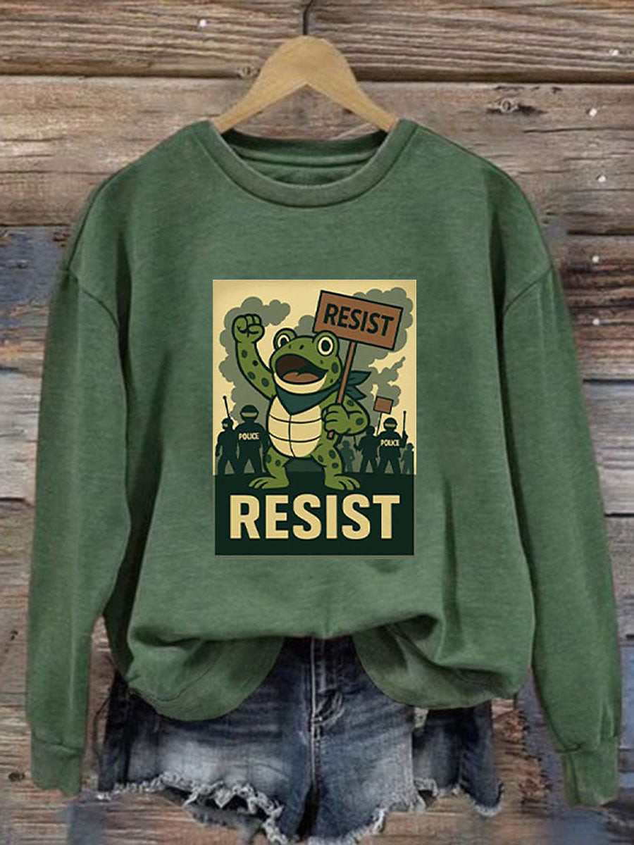 Frog Resist Sweatshirt Portland Frog Protest Sweatshirt No Kings In America Merch Mother Gifts