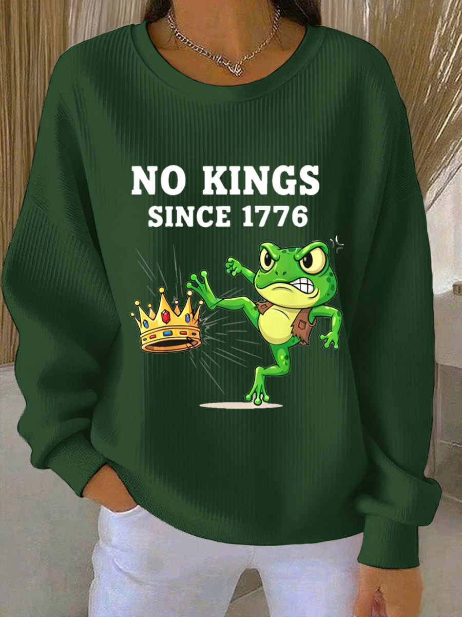 Frog Resist Sweatshirt Resist Portland Frog NO KINGS SINCE 1776 Sweatshirt No Kings In America