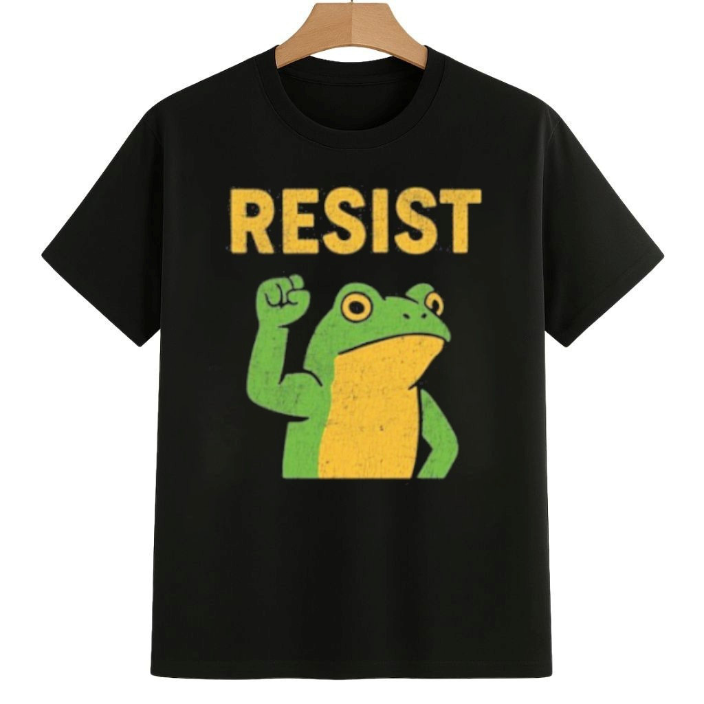 Funny Resist Frog Protest Shirt Pro Democracy Frog Merch