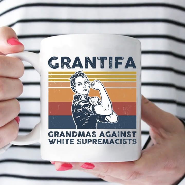 Grantifa Grandmas Against White Supremacist Shirt Anti-Fascist Grandma T-Shirt Feminist Gifts