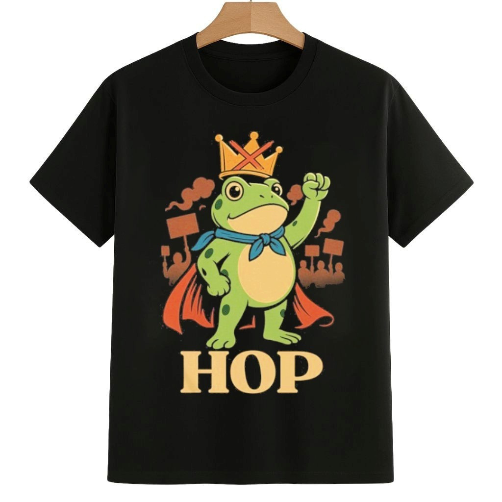 HOP Portland Funny Frog Protest No Kings In America, Frogs Against Fascism Shirt Portland Frog Against ICE Merch