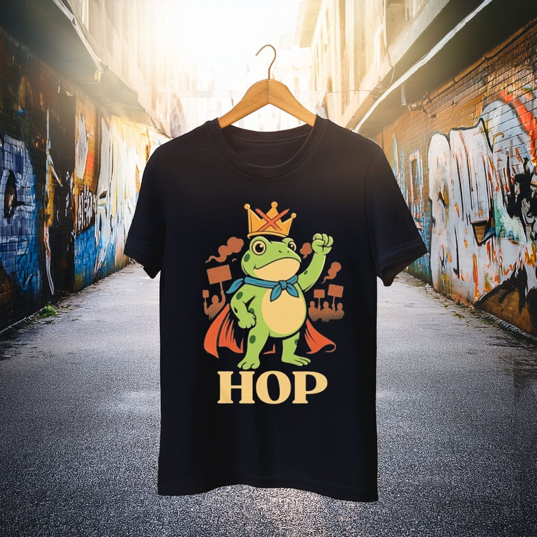 HOP Portland Funny Frog Protest No Kings In America Shirts Pro Democracy Frog Merch