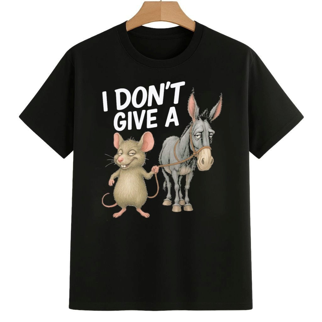 I Don't Give a Rats Ass Mouse & Donkey Funny Shirt 8647 Freedom Movement Merch