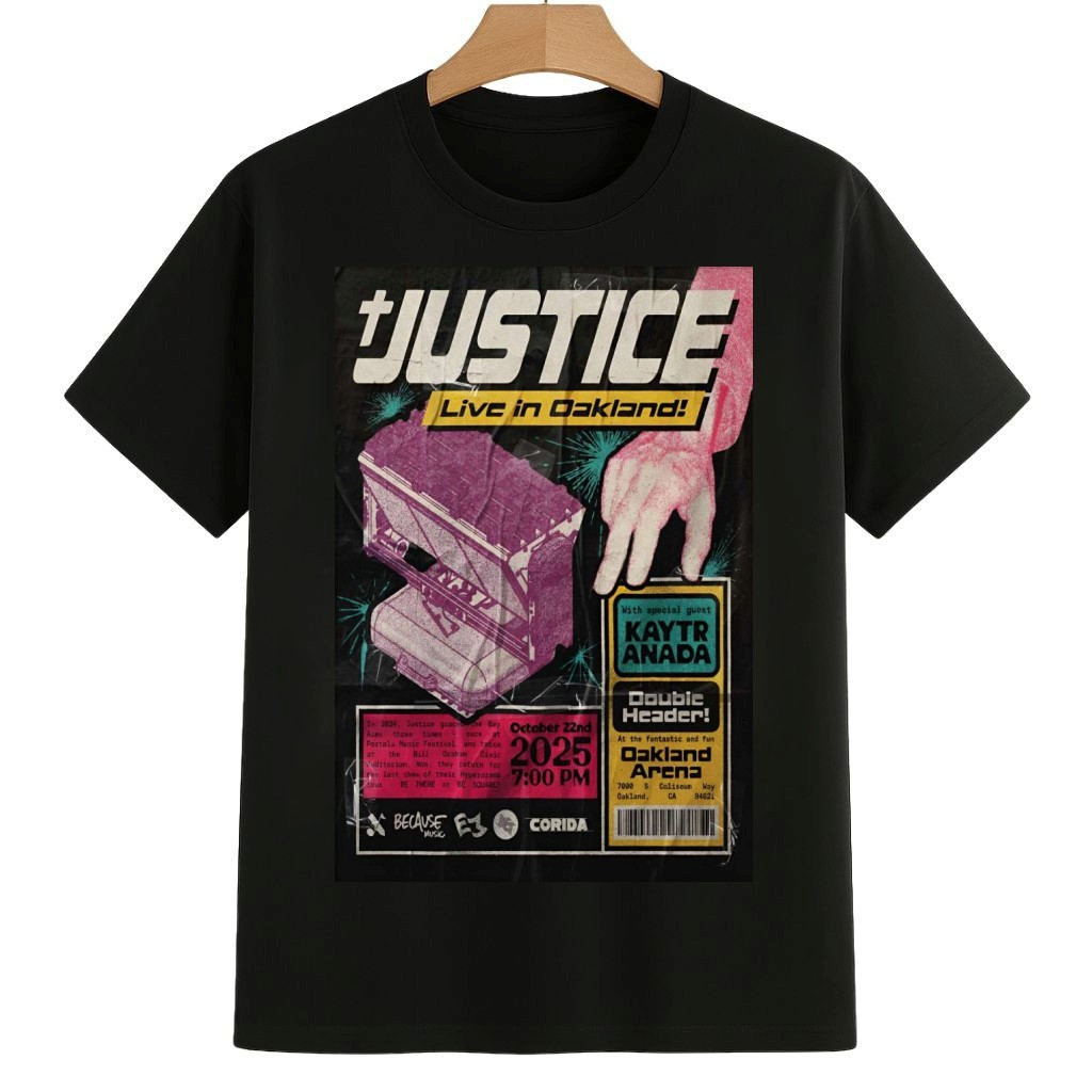 Justice Oct 22 2025 Oakland Arena in Oakland CA Poster Shirt Anti ICE Frog Merch