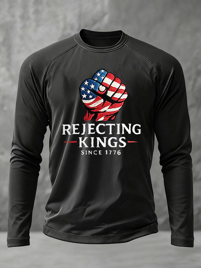 No Kings Shirt Long Sleeve Rejecting Kings T-Shirt FDT Merch Gifts For Protest
