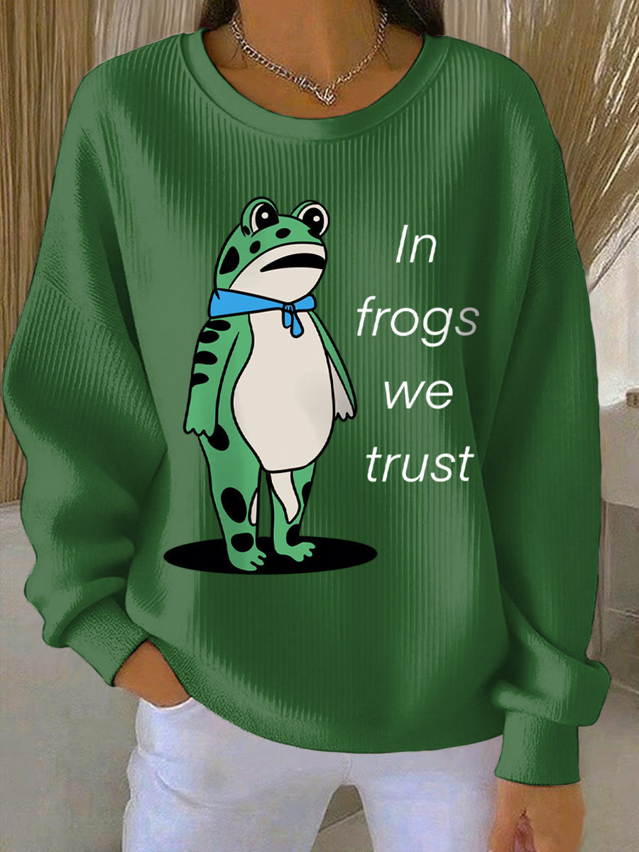Portland Frog Against Ice Sweatshirt In Frogs We Trust Polish Frog Sweatshirt FDT Gifts