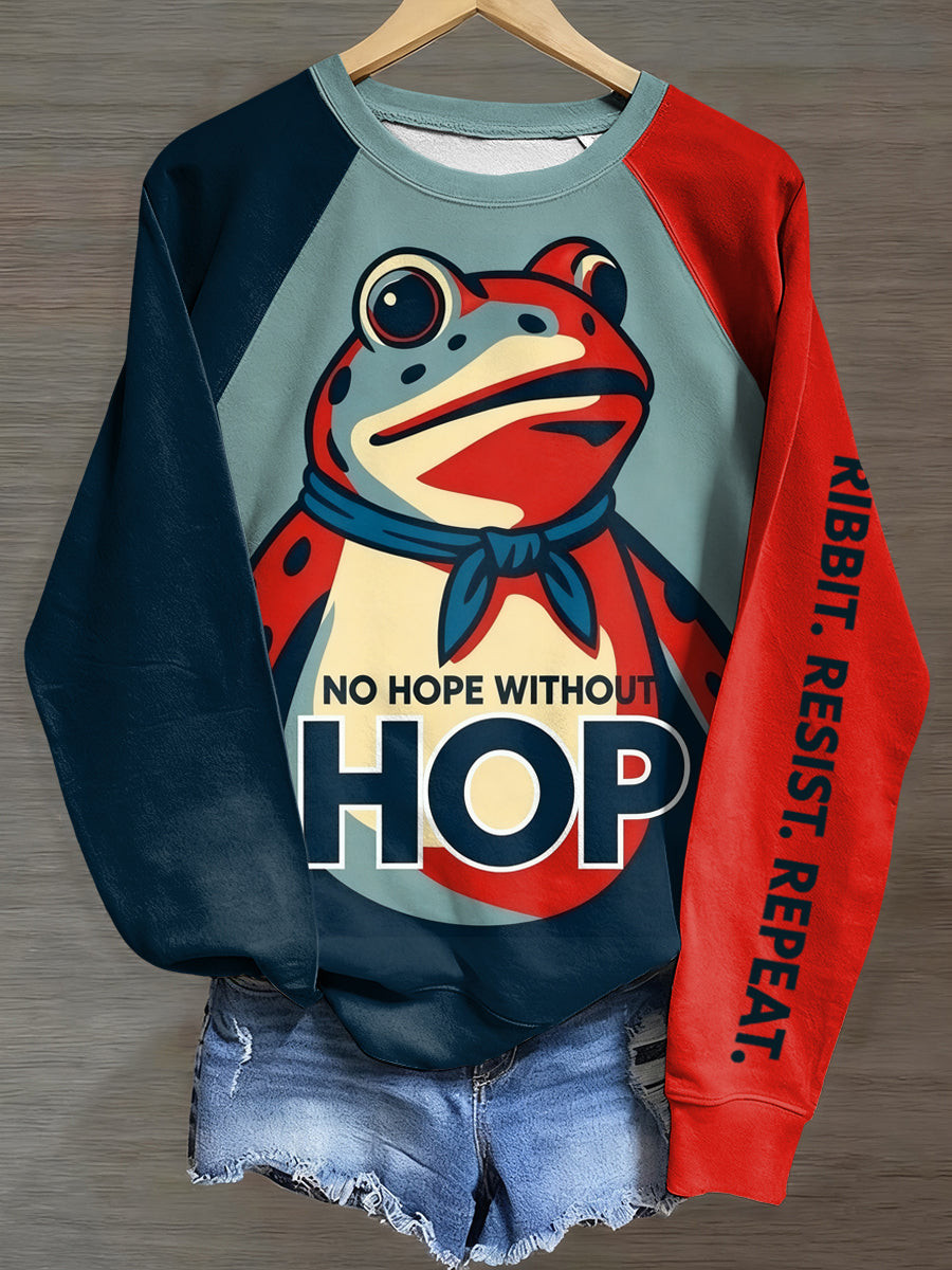 Portland Frog Against ICE Sweatshirt No Hope Without Hop Sweatshirt Gifts for Liberal Friends