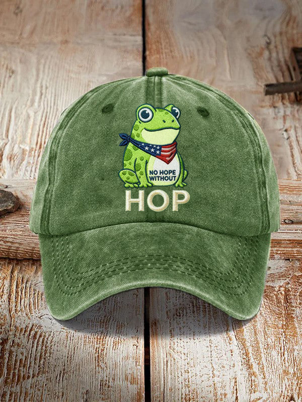 Portland Frog Hat Embroidered Frog Resist No Hope Without Hop Hat Gifts for Democracy