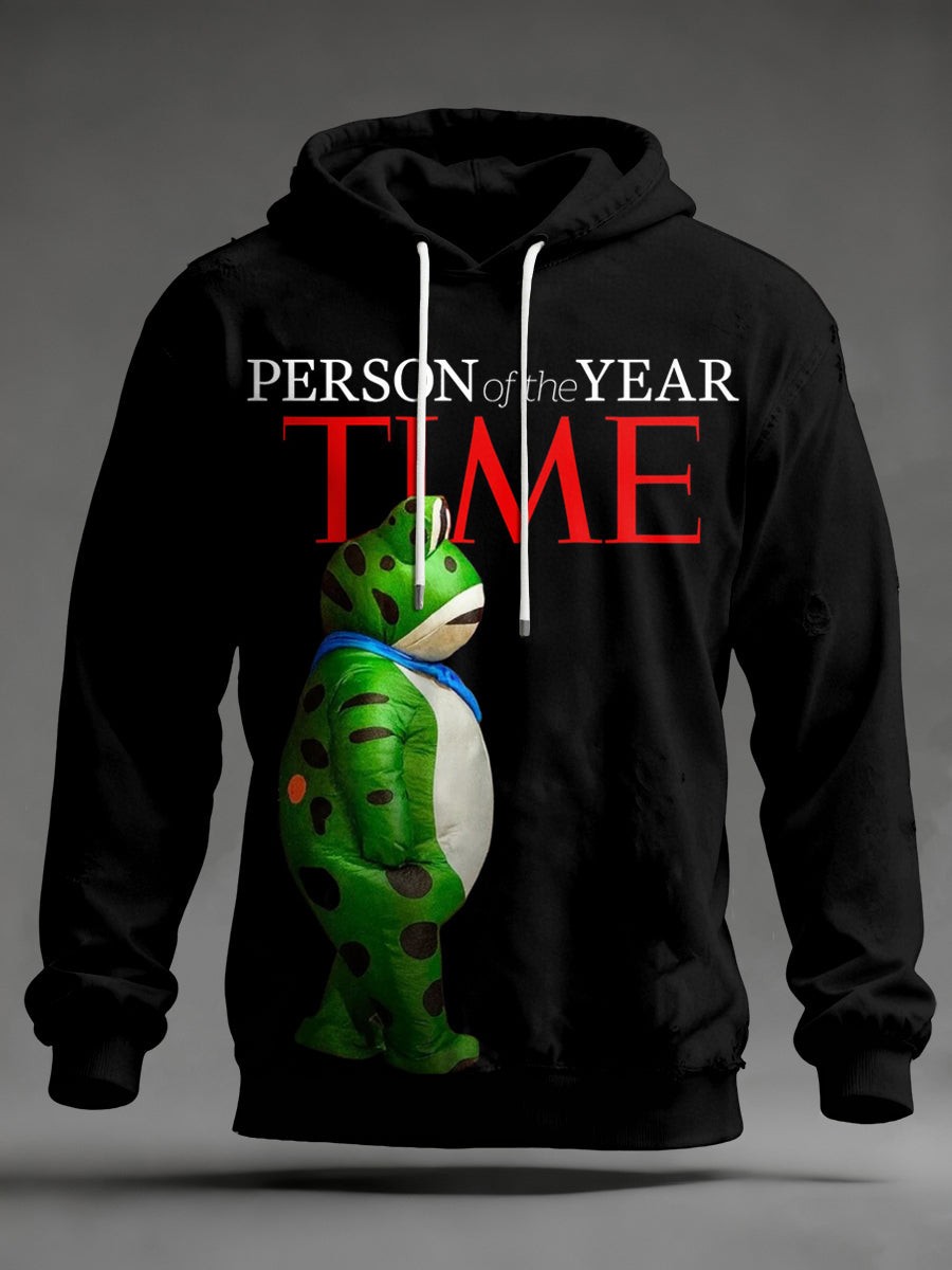 Portland Frog Hoodie Frog Person of The Year Hoodie Anti Fascism Apparel Gifts For Dudes