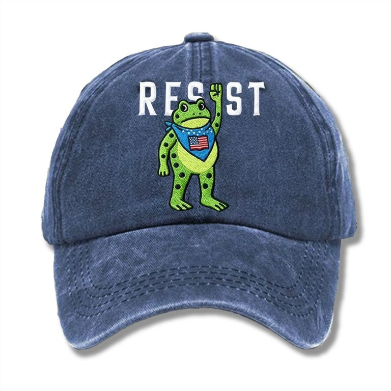 Portland Frog Resist Hat Embroidered Anti Fascism Frog Hat No Kings Merch Father Gifts