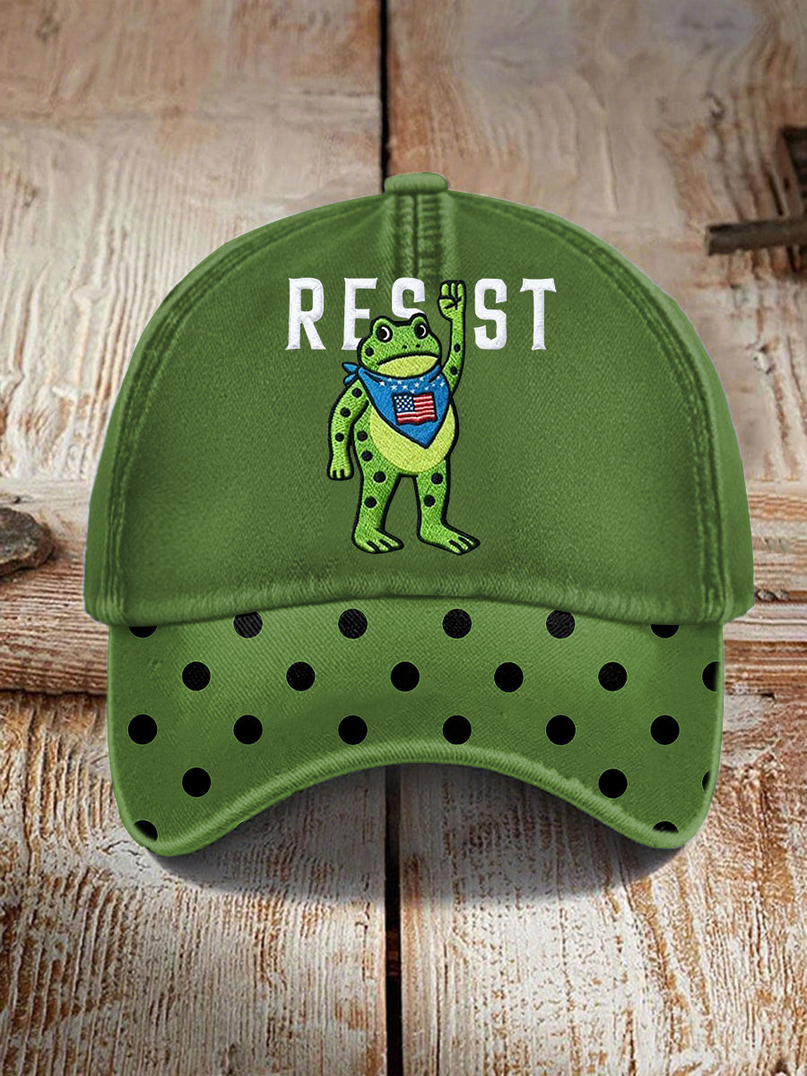 Portland Frog Resist Hat Embroidered Freedom Frog Hat Anti ICE Merch Father Gifts