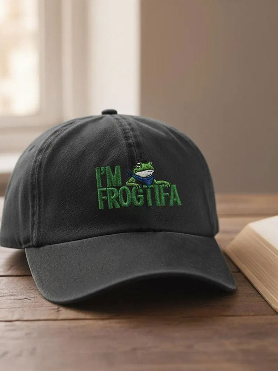 Portland Frog Resist Hat Embroidered I'm Frogtifa Hat Gifts for Activists