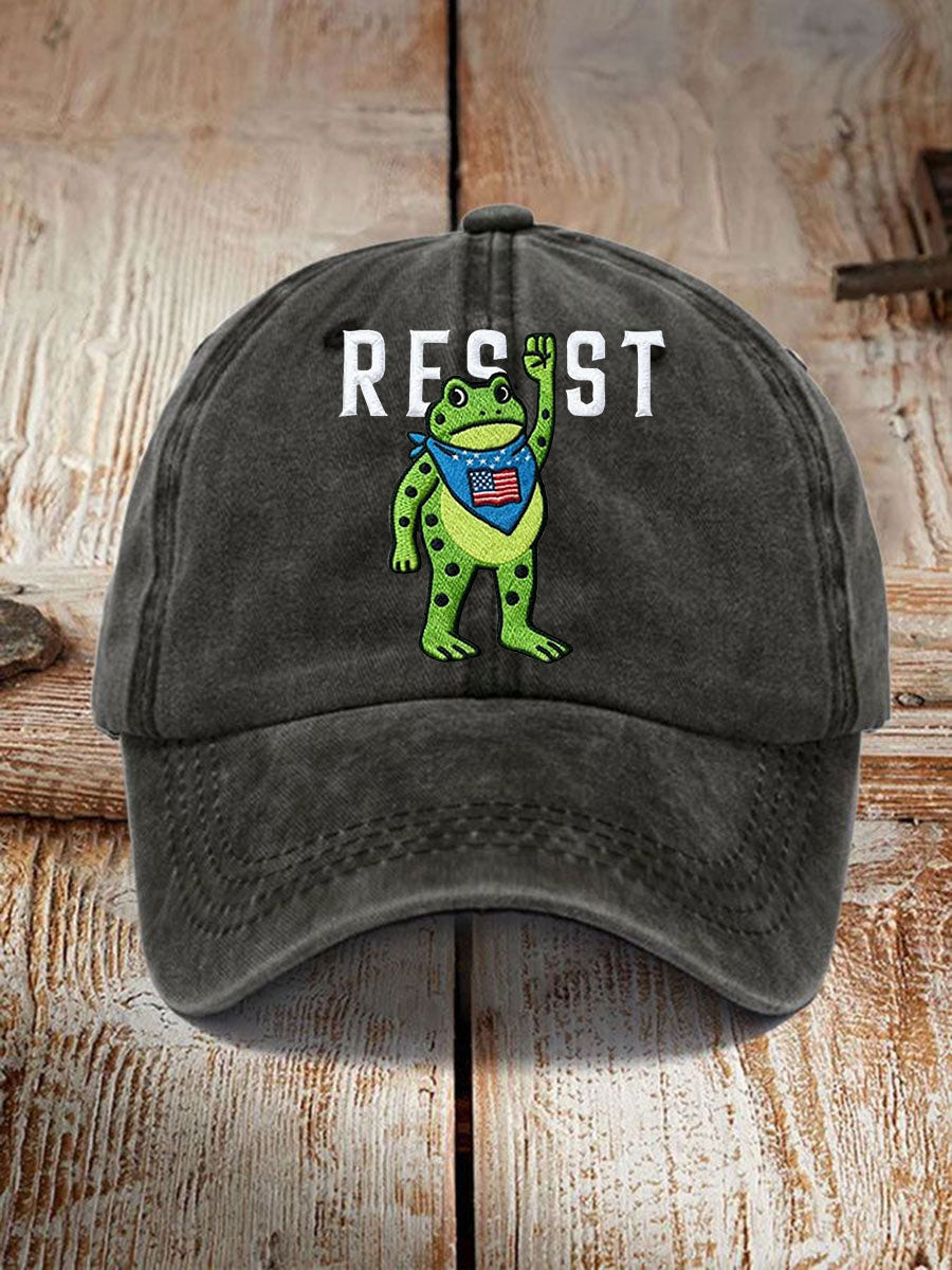 Portland Frog Resist Hat Embroidered No Kings Hat Anti ICE Merch Gifts For Liberal Friends
