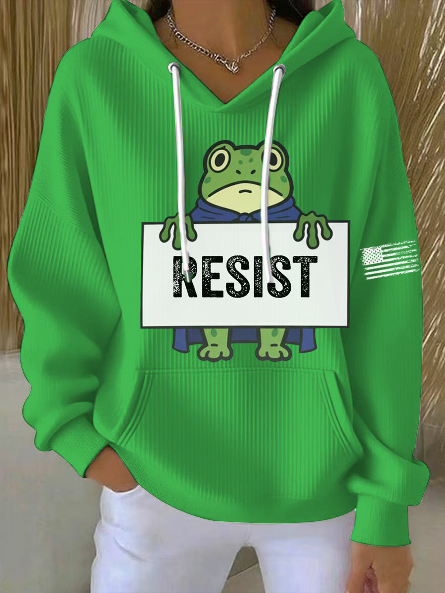 Portland Frog Resist Hoodie 8647 Hoodie Portland Frog Merchandise Gifts For Wife