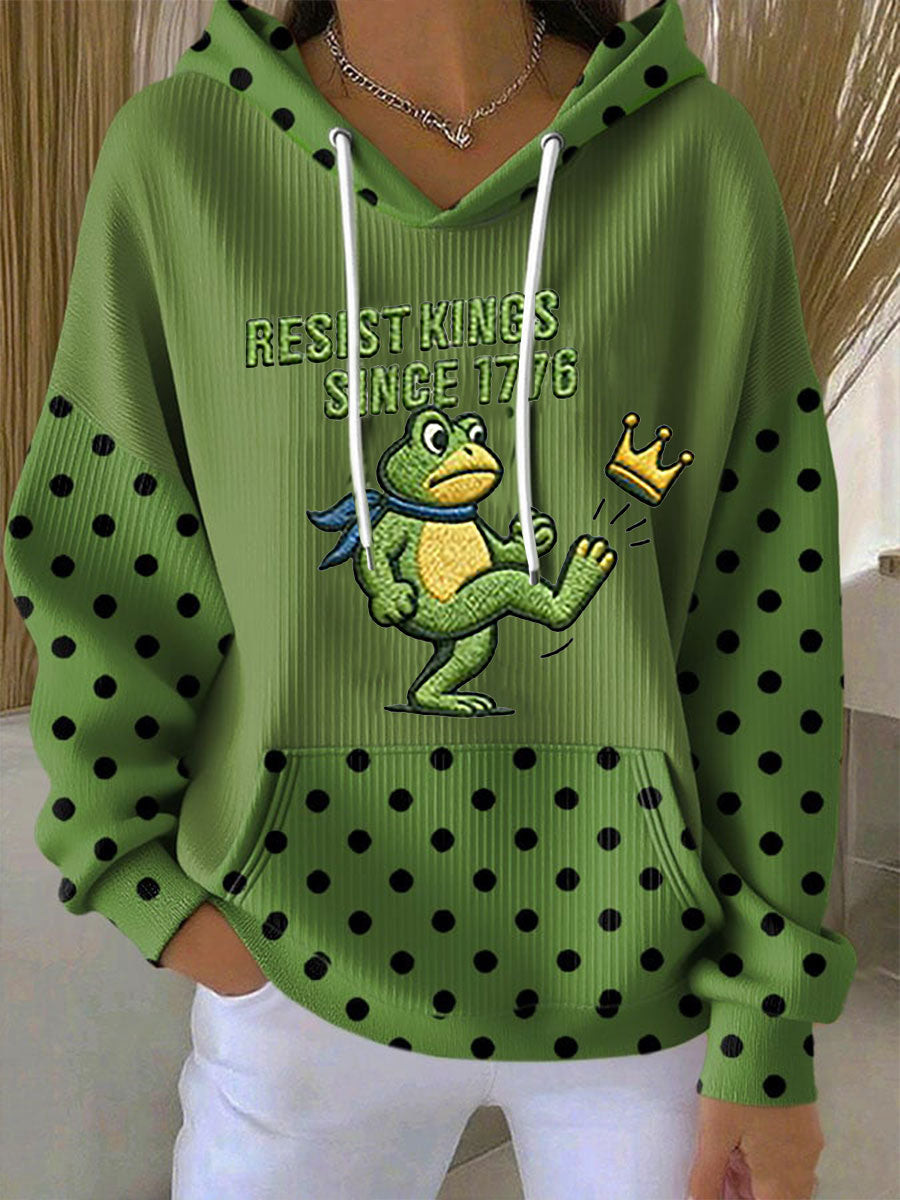Portland Frog Resist Hoodie Resist Kings Since 1776 Portland Frog Hoodie No Kings In America