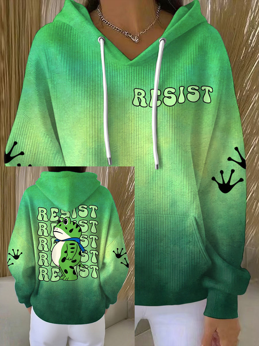 Portland Frog Resist Hoodie Resist Portland Frog NO KINGS SINCE 1776 Hoodie No Kings In America