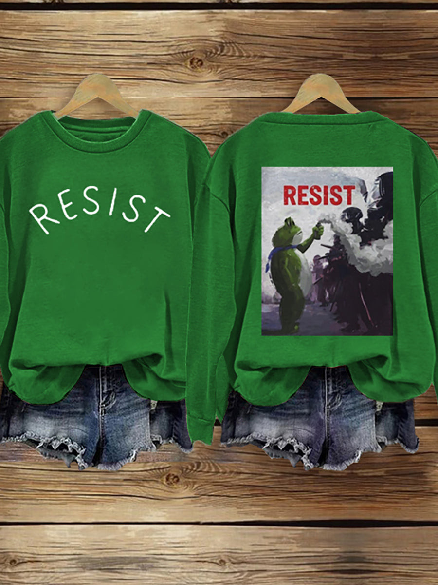 Portland Frog Resist Sweatshirt 8647 Sweatshirt No Kings Merch Gifts for Daughter