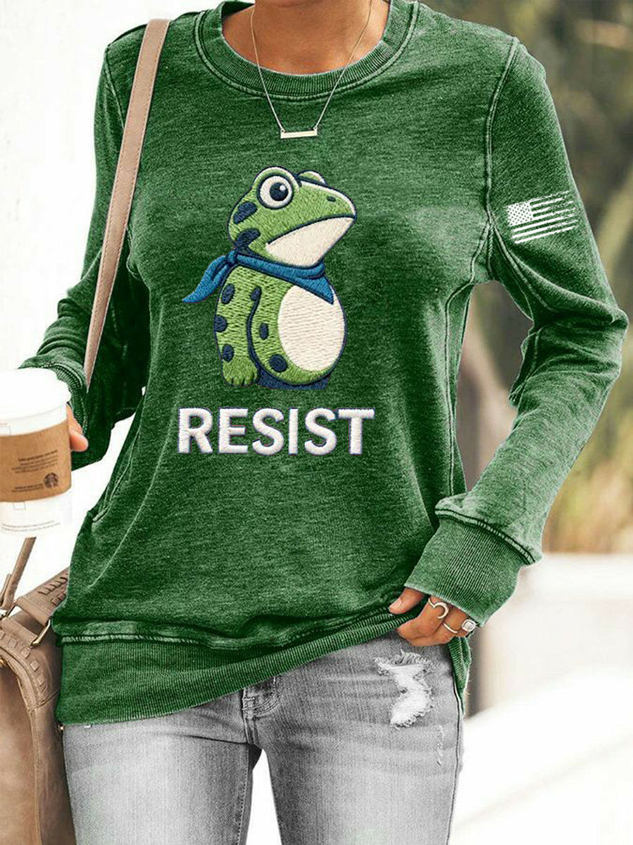 Portland Frog Resist Sweatshirt Anti Fascism Frog Sweatshirt No Kings Merch Gifts For Activists