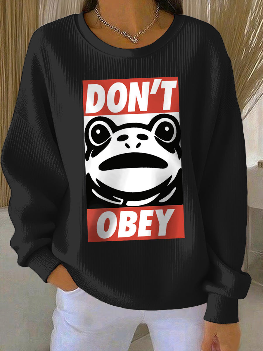 Portland Frog Resist Sweatshirt Don't Obey Sweatshirt FDT Gifts for Liberal Friends