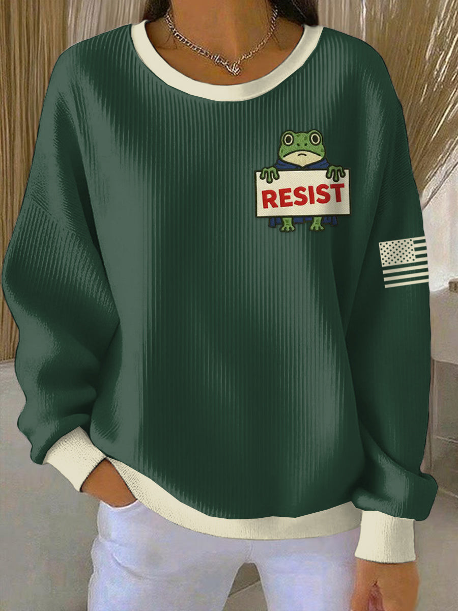 Portland Frog Resist Sweatshirt FDT Polish Frog Sweatshirt Gifts for Liberal