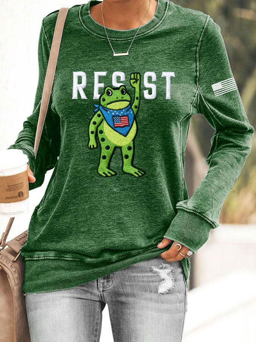 Portland Frog Resist Sweatshirt No Kings In America Sweatshirt 8647 Merch