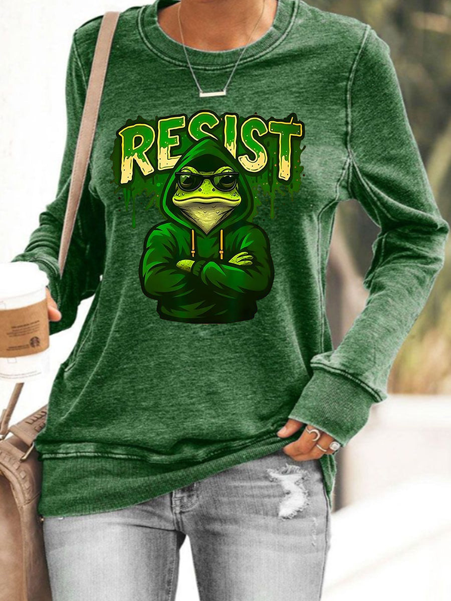 Portland Frog Resist Sweatshirt Portland Frog Sweatshirt No Kings In America Merch