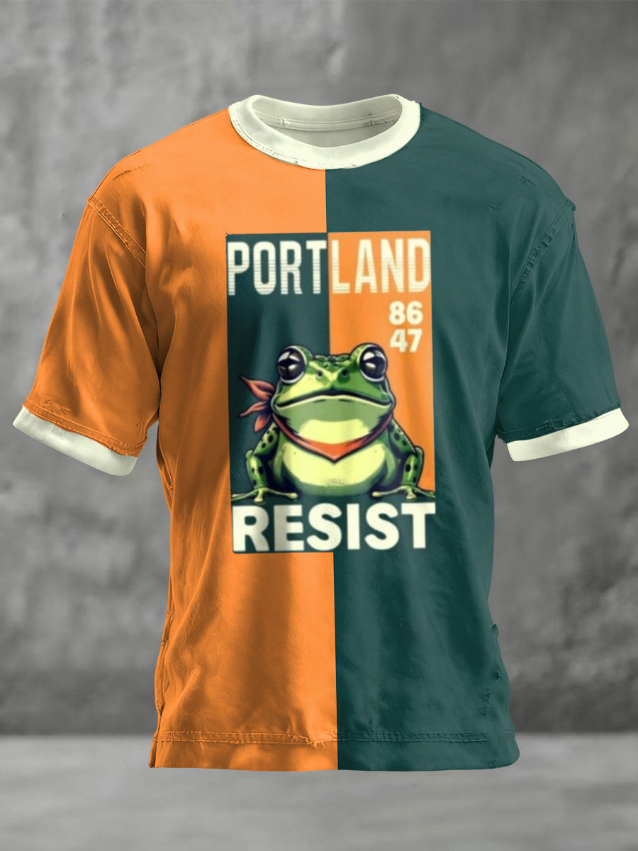 Portland Frog Shirt 8647 Portland 8647 Resist T-Shirt FDT Polish Frog Apparel No Kings Merch