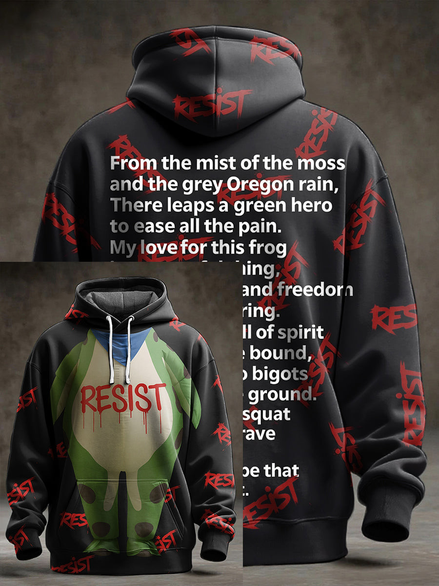 Resist Frog Hoodie Portland Frog Against ICE Hoodie Gifts for Liberal Him Her
