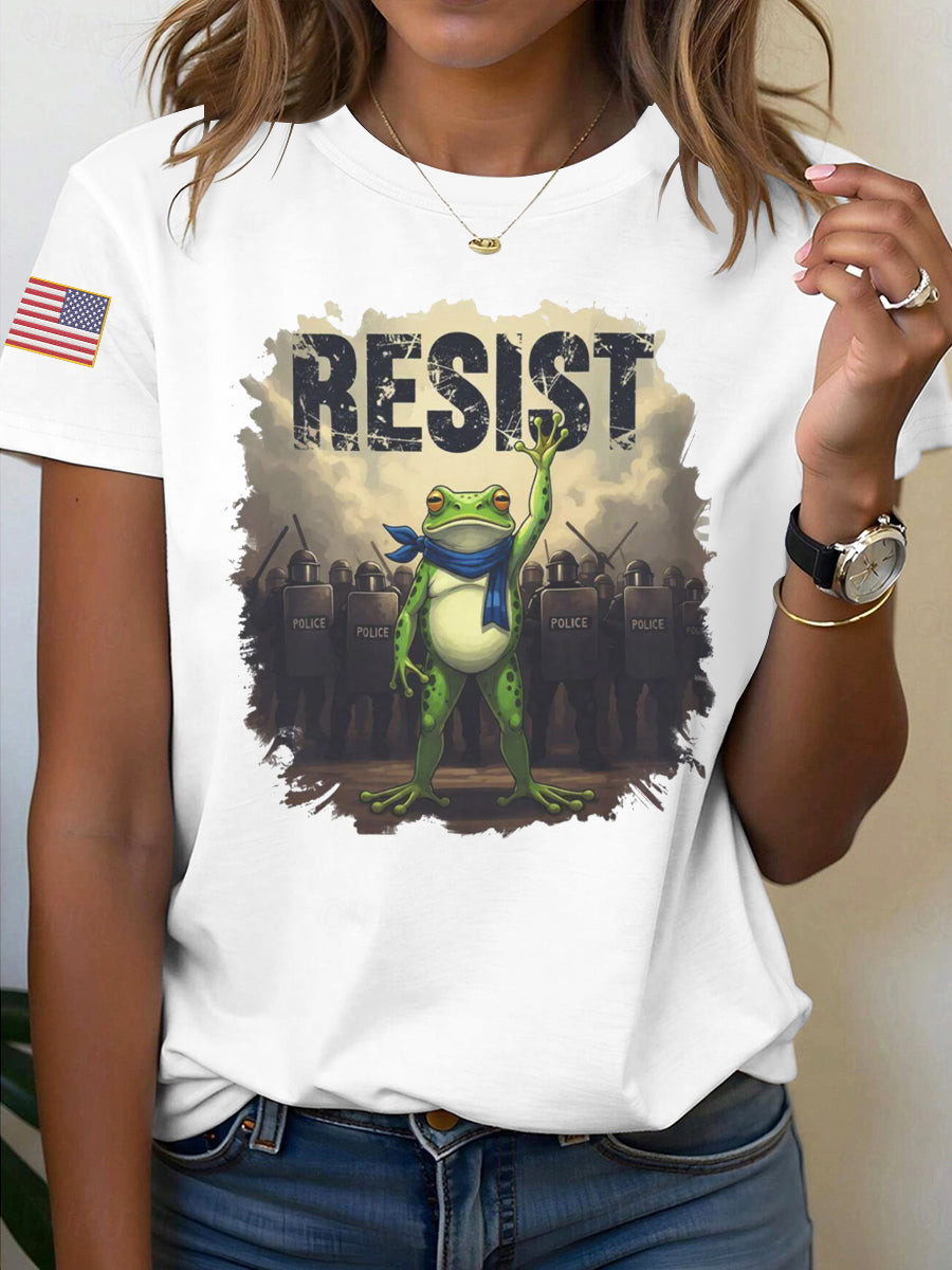 Resist Frog Shirt Pro Democracy Frog Shirt No Kings In America Merch Gifts for Activists