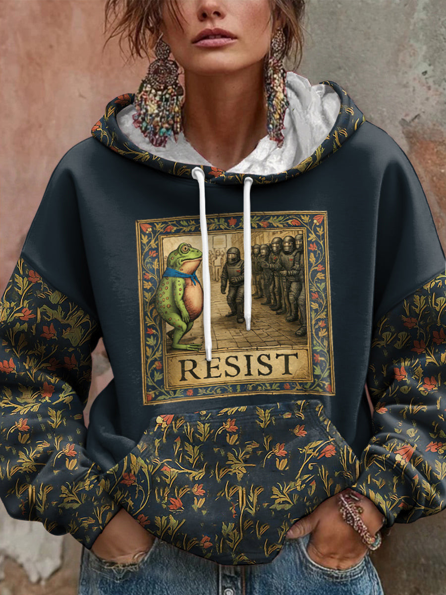 Resist Portland Frog Hoodie Anti ICE Frog Hoodie No Kings In America Apparel Gifts For Mom