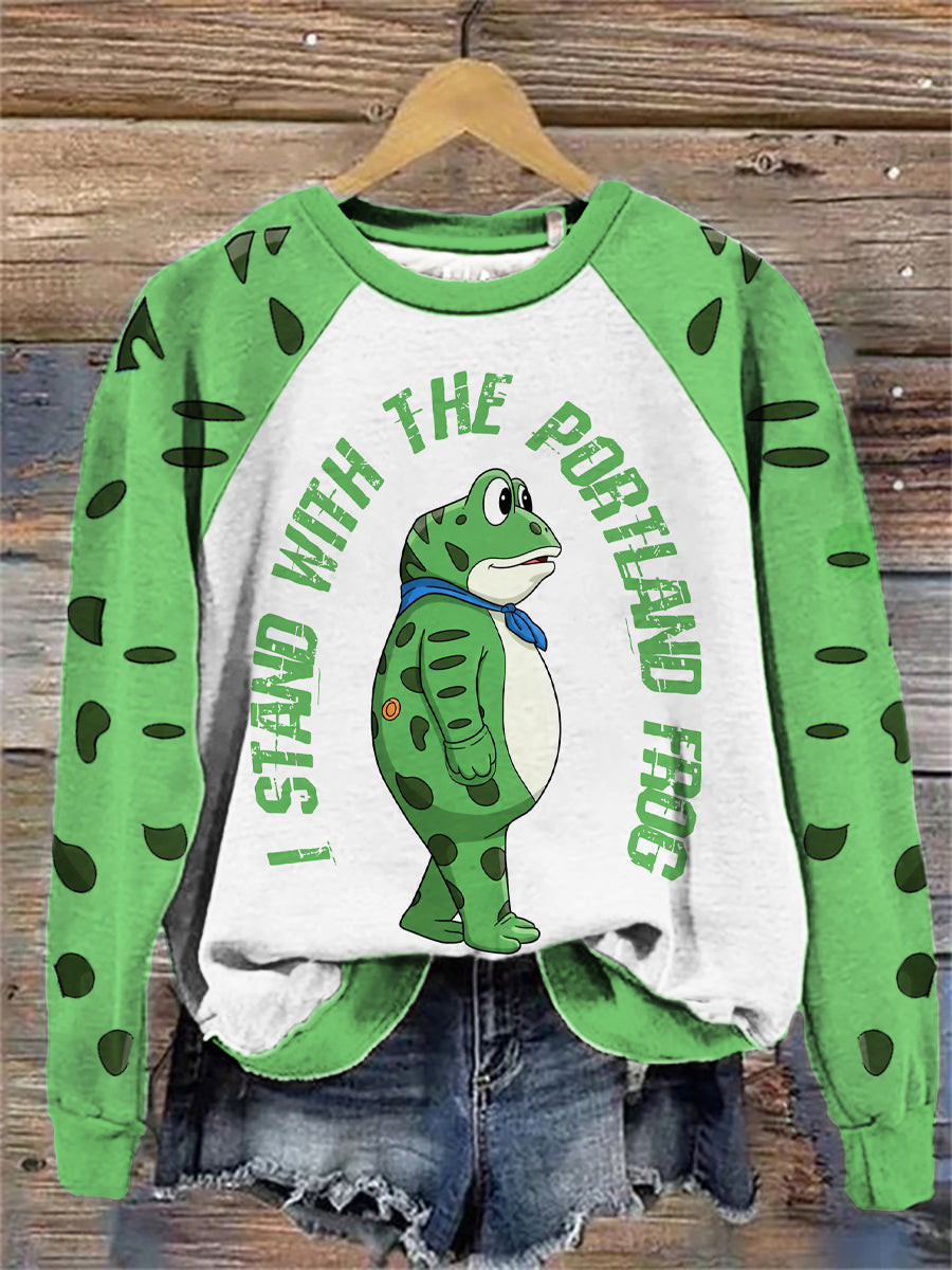 Resist Portland Frog Sweatshirt I Stand With The Portland Frog Sweatshirt No Kings In America