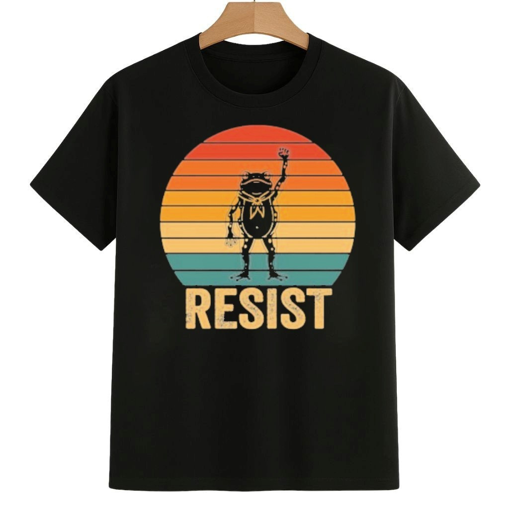 Retro Frogs Resist Portland Frog Protest Shirt Anti ICE Frog Merch