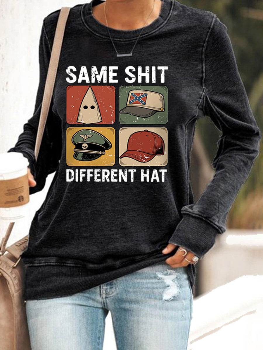 Same Hate Different Mask Sweatshirt Funny Protest Graphic Sweatshirt Gifts for Democracy