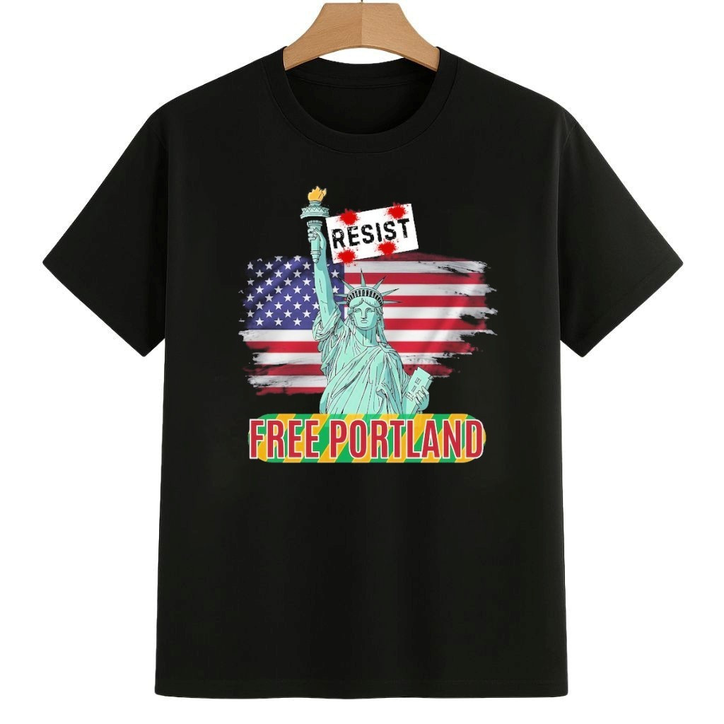 Statue of Liberty Resist Free Portland Political Shirt 8647 Freedom Movement Merch