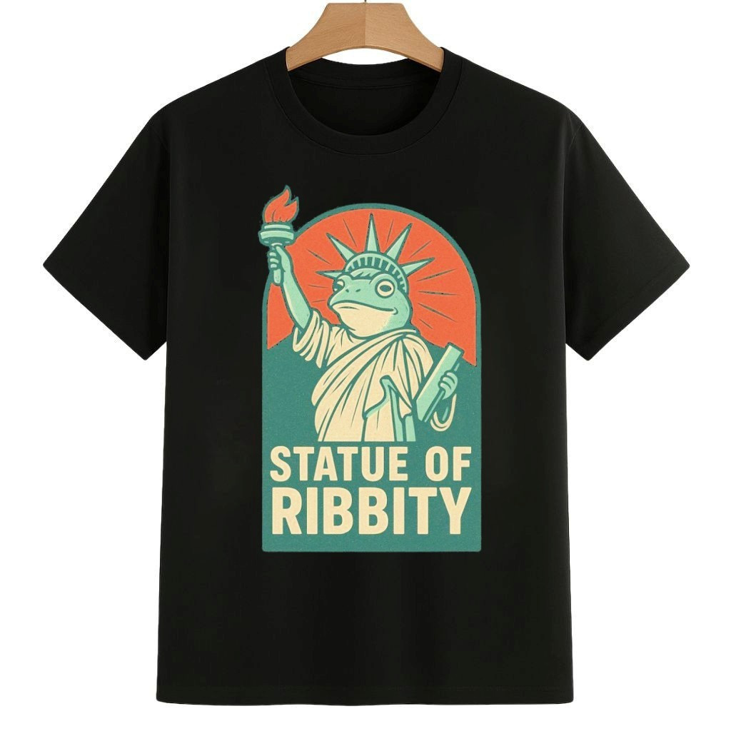 Statue of Ribbity Funny Frog Protest Shirt 8647 Freedom Movement Merch